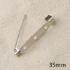 Accesorios para el cabello DIY Broche de imperdible plateado simple Materiales para pegar hechos a mano 25/35/45mm