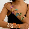 Pulsera de Flor de Múltiples Capas con Goteo de Aceite de Moda de Lujo Ligero de Venta Caliente Transfronteriza Europea y Americana Estilo Pastoral de Verano Joyería de Mano Versátil para Vacaciones para Mujeres