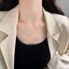 Collar Vintage de Diseño Nicho con Sentido Ins Estilo Collar de Belleza Irregular Pequeño Collar de Plata Rota Collar de Piedra Volcánica de Cálculo Biliar Mujeres