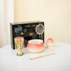 Set de Té Matcha de Cerámica Rústica Estilo Japonés Pintura de Paisaje Tazón de Matcha con Pico Batidor de Té de Cerámica Caja de Regalo de 4 Piezas Transfronterizo
