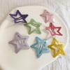 Pinza para el cabello brillante con forma de estrella de cinco puntas estilo caramelo versión coreana para flequillo y cabello lateral, accesorio para el cabello de niña en colores caramelo
