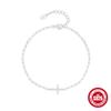 Pulsera cruzada de circonitas blancas con clip de personalidad en plata esterlina s925 de estilo europeo y americano a juego para uso diario.