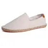 Novo Estilo Venda Direta da Fábrica Moda Casual Alpargatas Masculinas e Femininas, Sapatos Tecidos de Palha, Slip-On de Lona Respirável Sapatos Preguiçosos