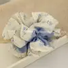 Goma para el pelo de estilo coreano con diseño de lunares y flores en ambos lados, Diadema dulce y de moda para coleta, Cuerda elegante para el pelo de celebridad de Internet