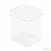 Caixa Plástica Retangular de PS Transparente para Exportação Caixa Display para Embalagem de Tiramisu com Tampa Caixa de Armazenamento à Prova de Poeira Caixa de Doces para Casamento