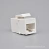 Cabo de extensão de rede de computador de plugue direto de cabeça dupla CAT5E, conector RJ45, conector de módulo de soquete