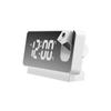Calendario de Temperatura Snooze Ajuste de Brillo Espejo Blanco y Negro Silencio Internet Caliente Línea Roja Promocional Reloj Despertador con Proyección