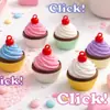 Transfronteiriço Novo Copo de Cupcake Impresso em 3D Brinquedo de Alívio de Estresse Chaveiro Tipo Pressão Pingente de Chaveiro Tipo Pressão
