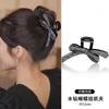 Pinza para el pelo con lazo de diamantes completos Xinghe Negro para mujer, pinza de tiburón de alta gama para el pelo, accesorio para la cabeza, novedad 2024