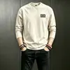 Sudadera Casual Nueva para Hombre Primavera y Otoño Camiseta de Manga Larga Moda Tendencia Casual Top Delgado