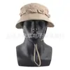 Boné de pescador camuflado para atividades ao ar livre de origem transfronteiriça, chapéu de sol de verão, chapéu tipo balde, boné de montanhismo masculino, boné de pesca, à vista