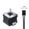 Motor de Passo Pequeno 42 Coluna de Impressora 3D Gravação Motor Híbrido Bifásico Quatro Fios Acionamento CC 17Hs3401