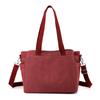 Bolso Casual de Moda para Mujer Bolso de Lona de Color Contrastante Bolso de Gran Capacidad para Mujer 2024 Nuevo Bolso de Tela Patchwork Bolso de Mano para Estudiantes
