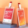 Venta al por mayor grande de plástico transparente de doble cara permiso de trabajo visitantes invitados para visitar la exposición gafete pase personalizado generación