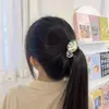 Pequeña cara sonriente fresca línea de teléfono transparente cuerda para el pelo de chica dulce alta elástica para coleta no daña la cuerda del pelo anillo para el pelo