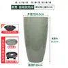 Maceta Grande de Cerámica de Imitación Plástico Tamaño Extra Grande Galón Planta en Maceta Profunda Bambú Tortuga Maceta de Resina Hogar Exterior Patio