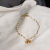 2022 Nova Pulseira Pequena de Bolas Gimmel Aço Titânio Feminina Ins Mori Simples Nicho High-end Pulseira Celebridade da Internet