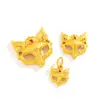 Pingente Antigo de Liga de Ouro Máscara de Raposa Recortada Raposa em Chamas Colar Pulseira Pingente DIY Joias de Moda Feitas à Mão