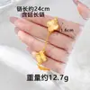 Nova Pulseira de Ouro Arena Vietnamita, Estilo de Luxo Leve, Versátil Pulseira de Flor de Quatro Folhas em Camadas Duplas para Mulheres, Joias Transfronteiriças Duradouras