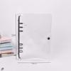 Cubierta de Carpeta de PVC Transparente Cubierta de Planificador A5 Bolsa con Cremallera de PVC Recargable para Almacenamiento