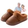 Pantuflas de Algodón Impermeables para Mujer, Otoño e Invierno 2025 Nuevas para el Hogar en Interiores, Forradas de Felpa, Cálidas, Calzado Exterior con Suela Gruesa para Personas Mayores