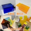 Caja de Almacenamiento y Exhibición de Acrílico Plexiglás con Tapa y Base, Modelo Semitransparente de Alta Transparencia