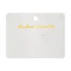 Tarjeta de Cartón para Broches de Peluquería de Supermercado 400g Cartón Blanco Impresión Hot Stamping Broche Pin Clip Automático Clip de Acero Tarjeta Trasera