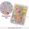 Accesorios para uñas, venta al por mayor, caja ciega mixta, resina de dibujos animados, tamaño lazo, hielo transparente, Aurora, juego de decoraciones para uñas, caja
