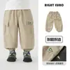 Calça Longa de Trabalho para Meninos Outono 2026 Novo Estilo Roupas de Primavera e Outono para Crianças Pequenas Calças da Moda para Meninos
