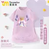 Maravillosa y Linda Camiseta de Manga Corta Temporada 7, Vestido de Malla de la Diosa de la Luna Eclipse Princesa de Verano para Niñas y Niños Pequeños
