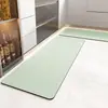 Tapete de Piso para Cocina de Lodo Diatómico Transfronterizo Tira Larga Absorción de Agua Absorción de Aceite Secado Rápido Antideslizante Almohadilla para Pies Juego de Tapetes para Puerta de Cocina de Color Sólido