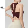 Sujetador de yoga transfronterizo estilo europeo y americano con copas fijas incorporadas, adecuado para correr, Pilates y ropa de fitness, sujetador deportivo para mujer