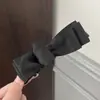 Presilha Banana Preta de Alto Padrão Estilo Francês para Mulheres, Grampo para a Parte de Trás da Cabeça, Presilha para Rabo de Cavalo, Presilha Vertical, Acessório de Cabelo, Grampo de Cabelo, Ornamento de Cabelo