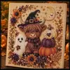 Pintura de Diamantes 5D Transfronteriza Más Vendida de Halloween con Perlas, Set DIY, Portátil, Arte para el Hogar, Adorno Decorativo Hecho a Mano