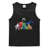 Colete de verão 2023 para crianças estilo coreano algodão casual base camisa suor absorvente açúcar guo frutas esportes meninos sem mangas undershirt