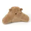 Almofada fofa de urso para assento de carro, de pelúcia e quente para outono e inverno, protetor de assento de carro de desenho animado, almofada decorativa para interior de carro