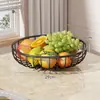 Bandeja de Frutas para Mesa de Café de Sala de Estar, Cesta de Frutas para el Hogar, Estante de Almacenamiento de Escritorio, Bandeja de Doble Capa de Gran Capacidad para Frutas Secas y Bocadillos de Año Nuevo