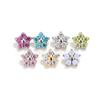 Zirconia Flor Pequeña de Cinco Pétalos Flor de Ciruelo F136 Tornillos para Oreja de Aleación de Titanio, Tornillos para Cartílago de Oreja, Tornillos para Labio, Tornillos para Ceja, Accesorios para Piercings Corporales
