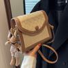 Bolsas Femininas 2025 Nova Tendência Moda Bolsa Transversal Feminina Estilo Ins Bolsa Quadrada Pequena de Ombro Único Feminina Color-Blocking Moda Versátil