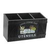 Caja de Almacenamiento Caja de Almacenamiento de Madera Organizador de Cocina Caja Clasificadora de Almacenamiento de Cuchillos, Tenedores y Palillos de Madera Gabinete para Artículos Varios de Escritorio