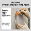 Agente Impermeabilizante Invisível Jakehoe, Selante Isolante, Transparente, Sem Marcas, Duradouro, Resistente a Altas Temperaturas, Cola Conveniente e Fácil de Usar