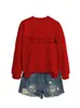 Gentileza é grátis Amazon eBay site independente moletom casual confortável feminino gola redonda manga longa para comércio exterior