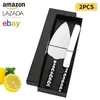 Juego de Cuchillo para Pastel y Espátula de Acero Inoxidable Transfronterizo para Uso en Hotel y Hogar, Espátula para Pizza y Tenedor de Postre Creativos con Mango de Cerámica Perlada