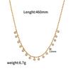 Colar Europeu e Americano Transfronteiriço em Aço Inoxidável com Multi-Zircônia para Mulheres, Fashion e Elegante, Sensação de Alto Padrão, Corrente Clavícula com Strass, Não Desbota
