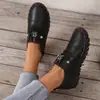 Zapatos de una sola capa de moda Otoño 2022, nuevos, de fondo suave, cosidos a mano, de comercio exterior, informales, de talla grande, sin cordones, para mujer