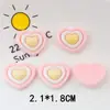Accesorios Brillantes de Resina con Forma de Corazón de Color Macarrón Material de Decoración para Pinza de Pelo DIY, Agarrador, Taza de Agua, Imán de Refrigerador, Funda de Teléfono Móvil