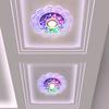 Luces LED de cristal para pasillo al por mayor luces de porche luces de pasillo con forma de flor luces redondas de techo para vestíbulo balcón lámparas de colores