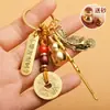 Llavero cinco emperadores calabaza de dinero ábaco Torre Wenchang bolsa de dinero marca Buda recogedor cuchara de oreja colgante de llave punto escénico artículo pequeño