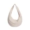 Bolsa Transversal Estilo Coreano de Luxo Leve para Mulheres, Nova Bolsa Simples Versátil Formato Dumpling, Bolsa de Ombro Nicho Casual Moda para o Dia a Dia