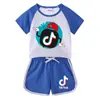 Conjunto de Roupas Infantis 2026 Verão Novo Estilo Tiktok Exportação Camiseta de Manga Curta e Shorts Conjunto Casual Esportivo de Duas Peças